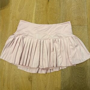 Pink Pleated Mini Goldhinge Skirt